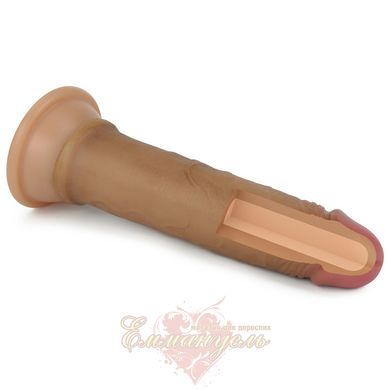 Фаллоимитатор - Dual-Layered Silicone Cock 7" Brown