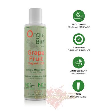 Масло для масажу - Orgie BIO Grape Fruit Organic Oil 100ml