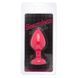 Butt Plug - Pink Silicone White Stone M 54789 - photos (2