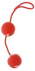 Vaginal balls - Marbelized DUO BALLS, RED