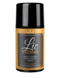 Гель для мінета - Sensuva - Lic-o-licious Cinnabun (50 мл), Смак булочки з корицею, маслянистий, без цукру SO3529 фото