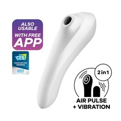 Smart Vibrator & Vacuum Stimulator 2in1 - Satisfyer Dual Pleasure White
