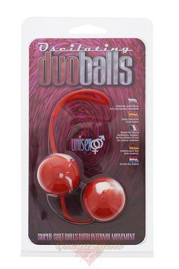 Vaginal balls - Marbelized DUO BALLS, RED