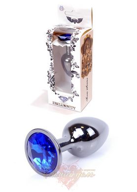 Анальная пробка - Jewellery Dark Silver PLUG Dark Blue, S