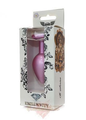 Анальна пробка - Plug-Jewellery Pearl Pink PLUG- Clear M 64-00133 фото