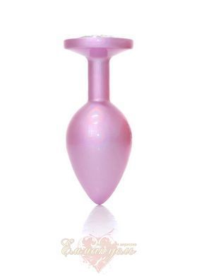 Анальна пробка - Plug-Jewellery Pearl Pink PLUG- Clear M 64-00133 фото