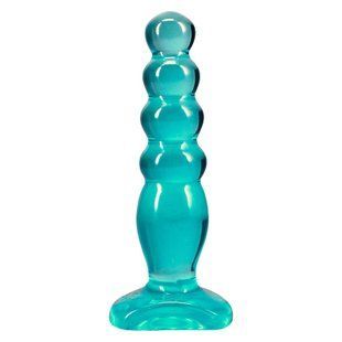 Doc Johnson Crystal Jellies 5 inch anal delight anal dildo, teal SX4437 &mdash; photos