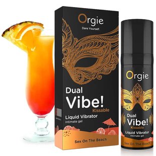 Жидкий ибратор - Orgie Dual Vibe! Sex On The Beach Kissable Liquid Vibrator, 15 мл