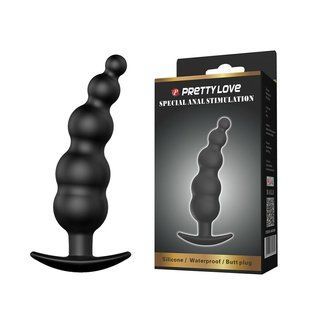 Pretty Love Anal Butt Plug Beaded Black 6603BI-040039N &mdash; photos