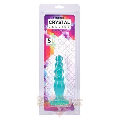 Doc Johnson Crystal Jellies 5 inch anal delight anal dildo, teal SX4437 &mdash; photos