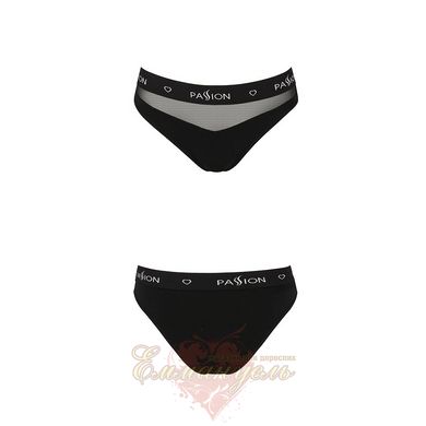 Трусики із прозорою вставкою - Passion PS006 PANTIES M, black