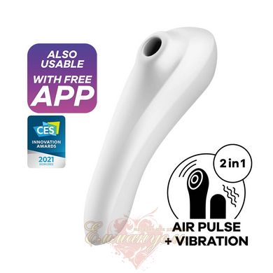 Smart Vibrator & Vacuum Stimulator 2in1 - Satisfyer Dual Pleasure White