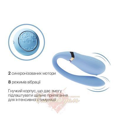 Smart couple vibrator Zalo Fanfan set Royal Blue with remote control SO6671 &mdash; photos