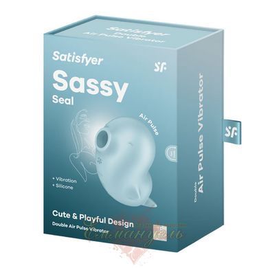 Вакуумний кліторальний стимулятор з вібрацією Satisfyer Sassy Seal, 2 незалежні мотори SX1210 фото
