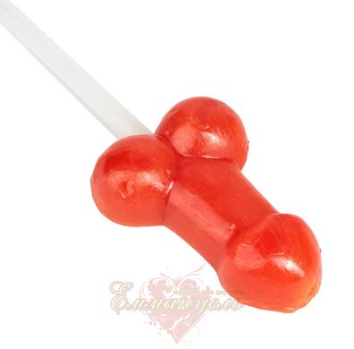 Трубочка-леденец - Penis-Strohhalm-Lolly Red