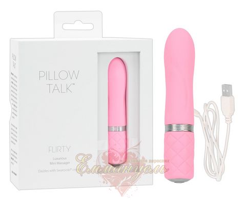 Мини вибратор - Pillow Talk Flirty Teal Pink, перезаряжаемый - 11 x 2,2