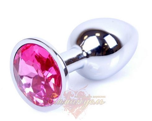 Анальная пробка - Boss Series - Jewellery Silver PLUG Pink S 64-00008 фото