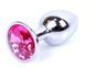 Анальная пробка - Boss Series - Jewellery Silver PLUG Pink S 64-00008 фото 2