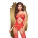 Бодистокинг с вырезом на животе Penthouse Hot Nightfall красный S/L &ndash; эротический комбинезон-сетка с поясом и чулками SO4395 фото 3