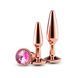 Набор анальных пробок NS Novelties Rear Assets - Tapered Trainer Kit - Rose Gold - Pink  SX4385 фото 1