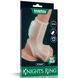 Vibrating Ridge Knights Ring with Scrotum Sleeve (White) 6452LVTOY868 - photos (6
