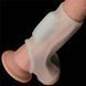 Vibrating Ridge Knights Ring with Scrotum Sleeve (White) 6452LVTOY868 - photos (2