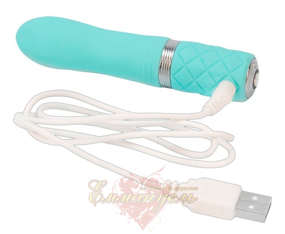 Mini Vibrator Pillow Talk Flirty Teal Turquoise Rechargeable 11 X