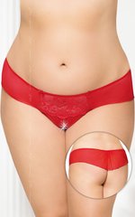 Women's Thong - G-string 2433, Plus Size, red 3XL
