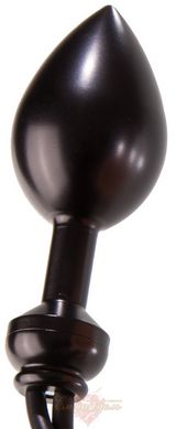 Эрекционное кольцо с пробкой - MALESATION Cock-Grip with aluminum plug, large, black