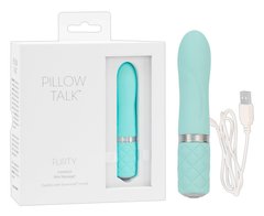 Мини вибратор - Pillow Talk Flirty Teal turquoise, перезаряжаемый - 11 x 2,2