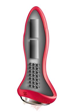 Анальная смарт вибропробка с жемчужным массажем - Satisfyer Rotator Plug 1+ Red