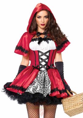 Erotic Little Red Riding Hood costume - Leg Avenue Gothic Red Riding Hood S, dress, cape