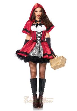 Erotic Little Red Riding Hood costume - Leg Avenue Gothic Red Riding Hood S, dress, cape