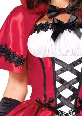 Erotic Little Red Riding Hood costume - Leg Avenue Gothic Red Riding Hood S, dress, cape