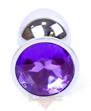 Анальная пробка - Boss Series - Jewellery Silver PLUG Purple S