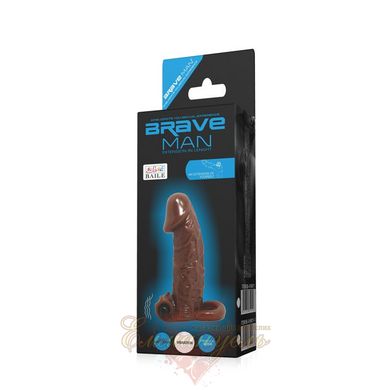 Насадка на член - Brave men Vibro Penis Sleeve Flesh