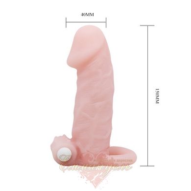 Насадка на член - Brave men Vibro Penis Sleeve Flesh 6603BI0510