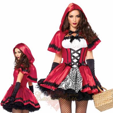 Erotic Little Red Riding Hood costume - Leg Avenue Gothic Red Riding Hood S, dress, cape