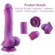 Фалоімітатор 8.2″ з вібрацією для секс-машин - Hismith Purple Silicone Dildo with Vibe, знімний конектор KlicLok, пульт ДУ