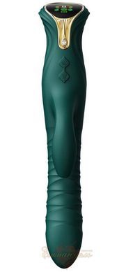Пульсатор-кролик с вибрацией Zalo Mose Turquoise Green, нагрев до 42&deg;, кристалл Swarovski SO8224 фото