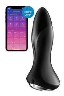 Анальная смарт вибропробка с жемчужным массажем - Satisfyer Rotator Plug 1+ Black