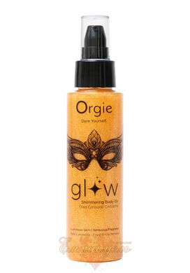 Body shimmer with aphrodisiac scent - Orgie Glow Shimmering Body Oil, 110 ml