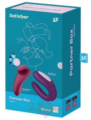 Set Satisfyer Partner Box 1 - (vibrator for couples Double Joy + vibrator in Sexy Secret panties)