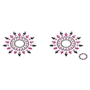 Пэстис из кристаллов - Petits Joujoux Gloria set of 2 - Black/Pink, украшение на грудь