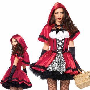 Эротический костюм Красной шапочки - Leg Avenue Gothic Red Riding Hood M, платье, накидка