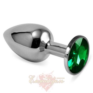Анальная пробка - Rosebud Classic Metal Plug S(Silver) - Green