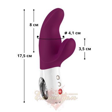 Rabbit vibrator - Fun Factory MISS BI grape/white, 2 independent motors, diameter 4.2 cm SX0945 &mdash; photos