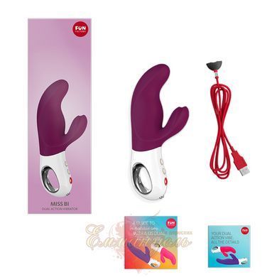 Rabbit vibrator - Fun Factory MISS BI grape/white, 2 independent motors, diameter 4.2 cm SX0945 &mdash; photos
