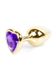 Анальная пробка - Jewellery Gold Heart PLUG purple, S