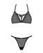 Obsessive Celia Noir Sexy Lingerie Set XS/S &mdash; Sheer Mesh Bra and Thong, Black, 2-Piece SO7865 - photos (4